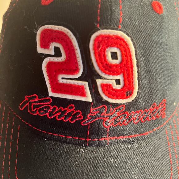 Kevin Harvick NASCAR No 29 Black Red Goodwrench RCR Racing Ballcap Adjustable - Picture 2 of 12